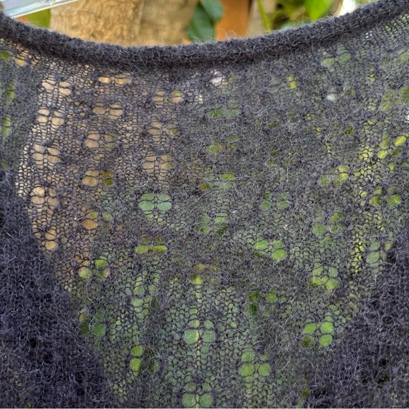 MANOUSH navy blue cardigan with intricate buttons. - Picture 4 of 5